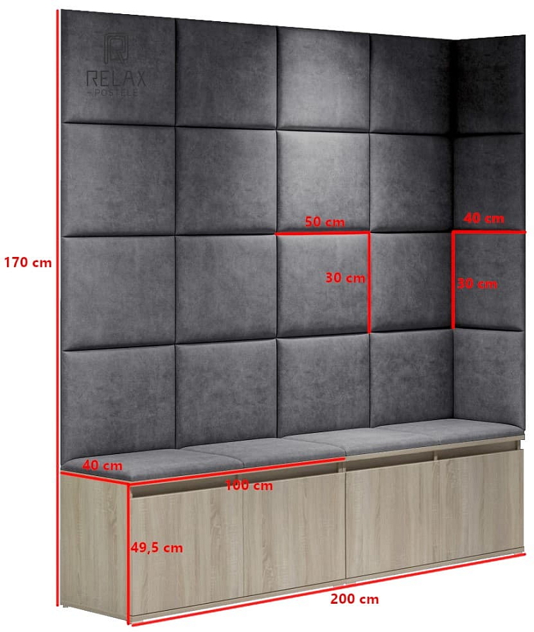 Předsíňová stěna Emi 3 - sonoma