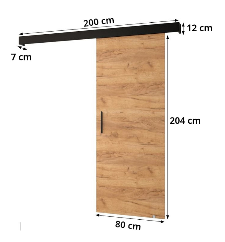 Bílé posuvné dveře se zrcadlem Salwador II - 80 cm