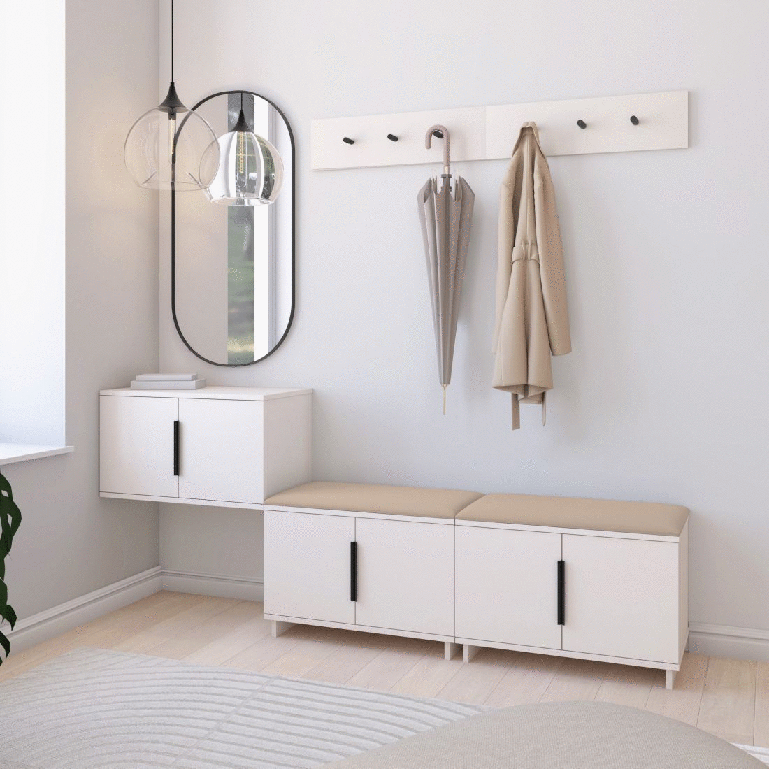 Předsíňová stěna Emi 21 - bílá