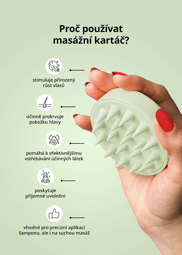 VENIRA stimulující masážní kartáč pro vlasovou pokožku