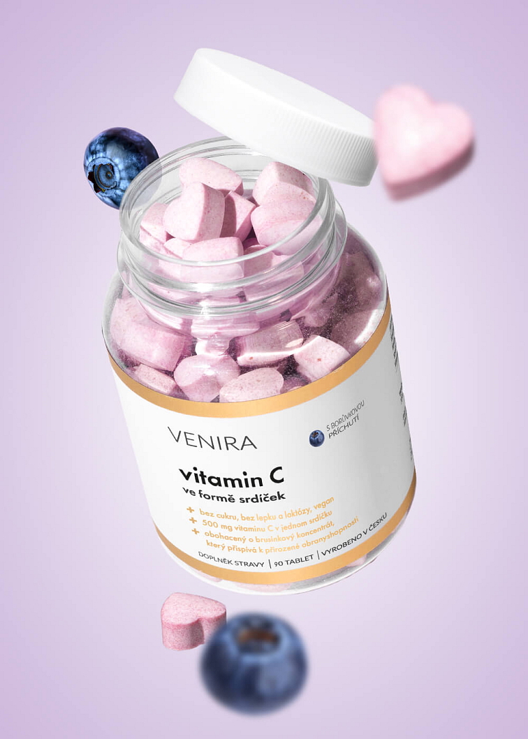 VENIRA vitamin C ve formě srdíček