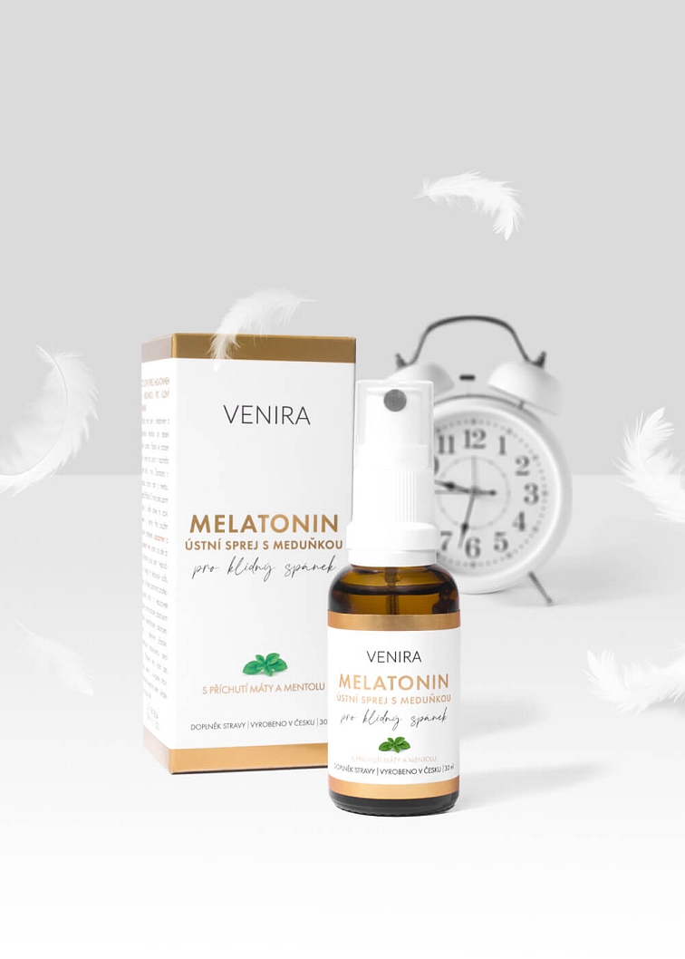 VENIRA ústní sprej s melatoninem a meduňkou pro klidný spánek