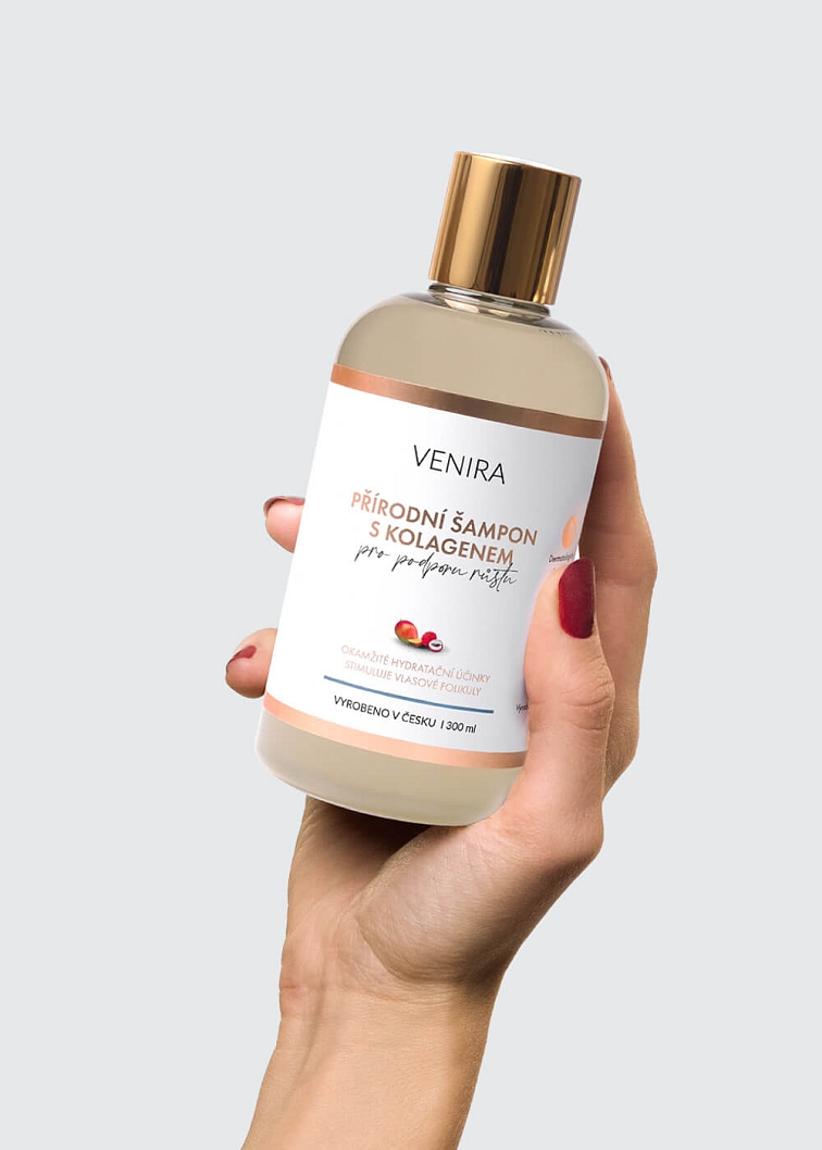 VENIRA přírodní šampon s kolagenem pro podporu růstu