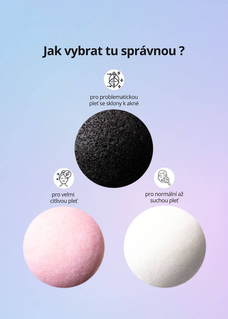 VENIRA konjaková houbička pro velmi citlivou pleť