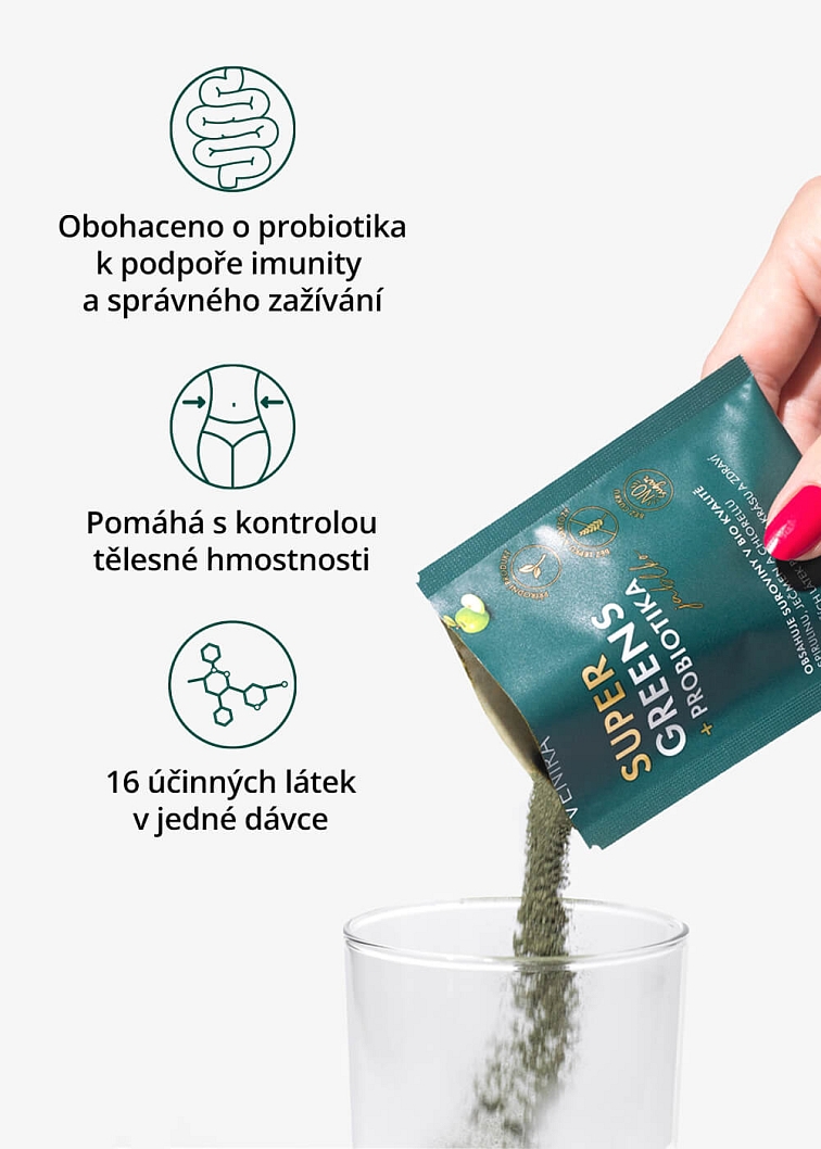 VENIRA super greens + probiotika - vzorek
