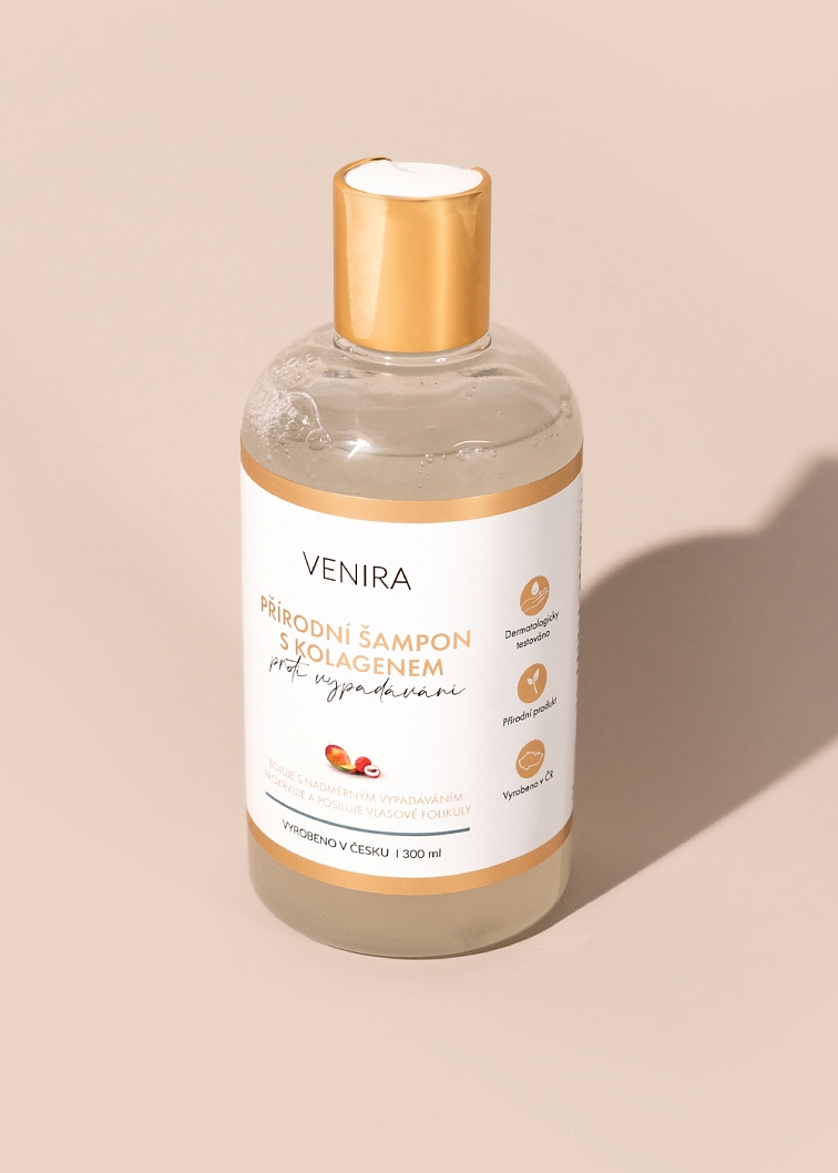VENIRA přírodní šampon s kolagenem proti vypadávání vlasů