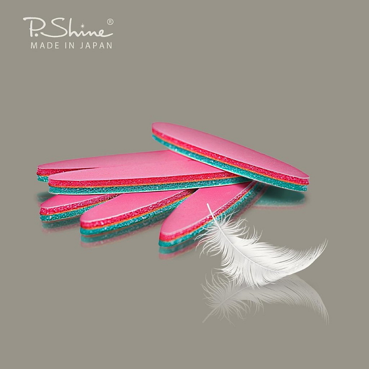 P-Shine pilník na nehty růžovo zelený