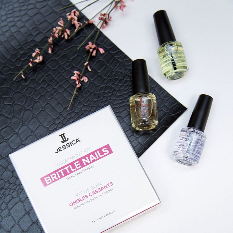 Jessica sada pro křehké nehty Brittle Nails Kit 3 x 7,4 ml