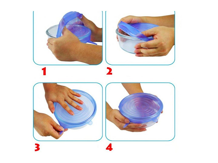 Univerzální silikonová víčka sada 6ks