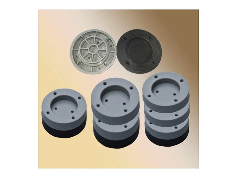 4dílná sada protihlukových a protiskluzových nožiček pod pračku