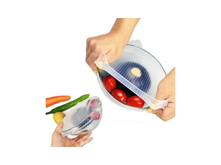 Stretch and Fresh - víčka na potraviny (balení 4 ks)