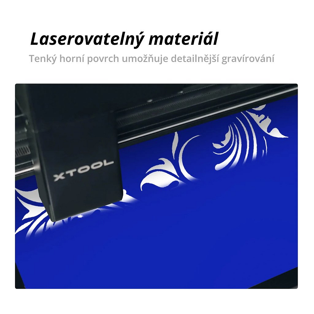 Modrá laserový gravírovací dvoubarevný plastový list 1,3mm (5ks)