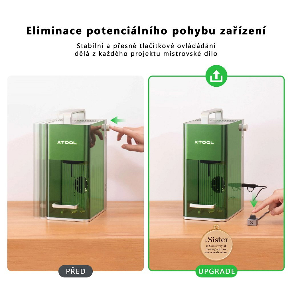 xTool F1 tlačítkový spínač