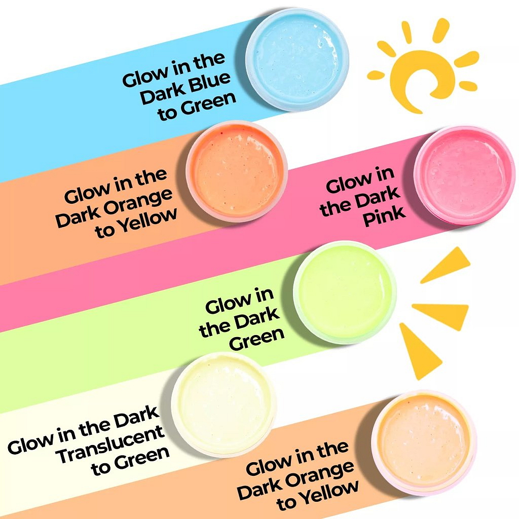 xTool - Sada sítotiskových fluorescenčních inkoustů Glow in the Dark (6 barev/balení)