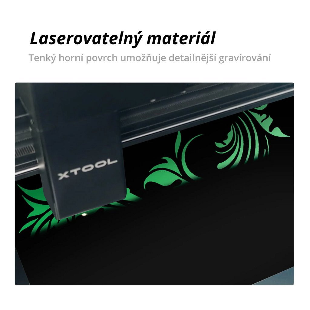 Černý laserový gravírovací dvoubarevný plastový list 1,3mm (5ks)