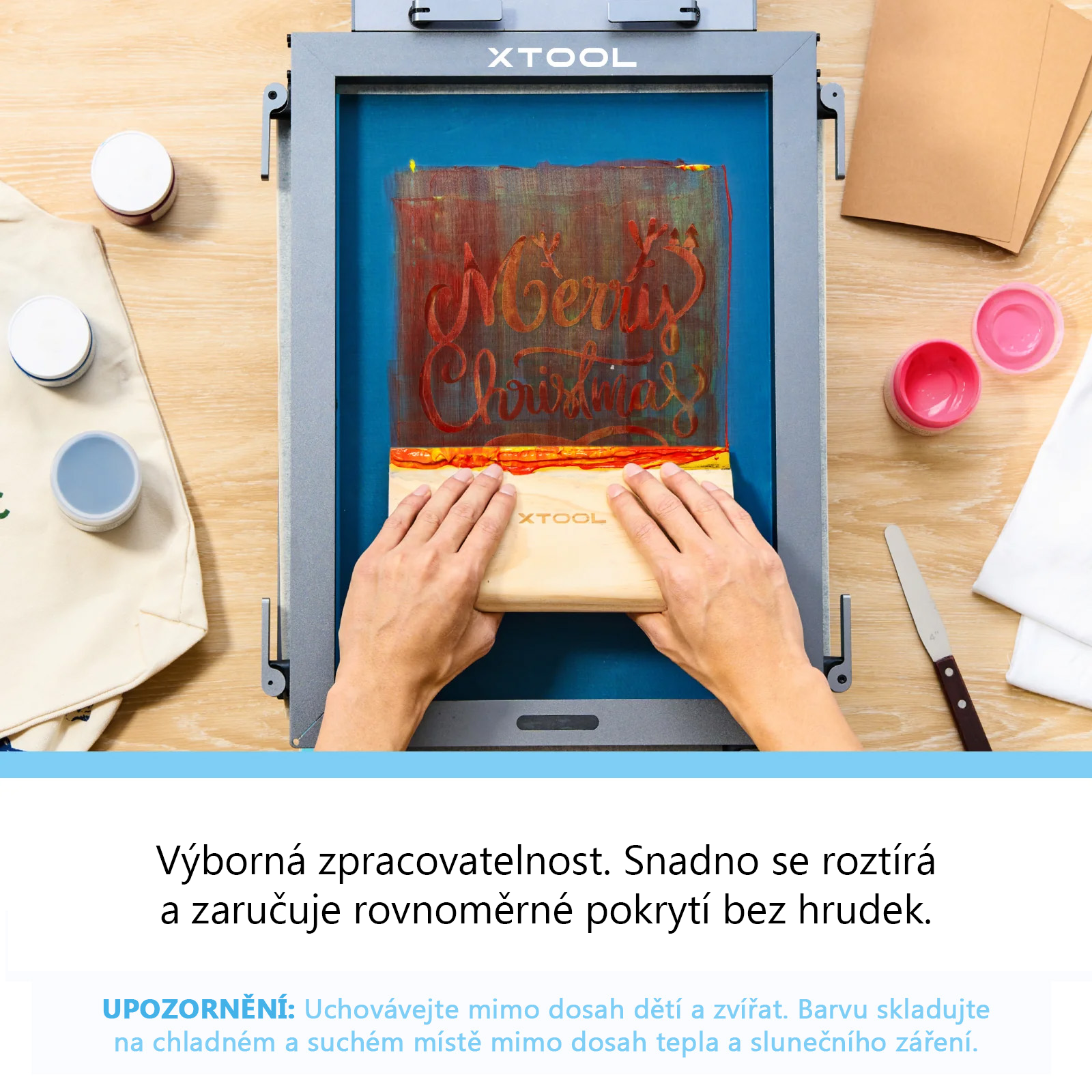 xTool - Sada olejových sítotiskových inkoustů Oil Based 4 barvy/balení