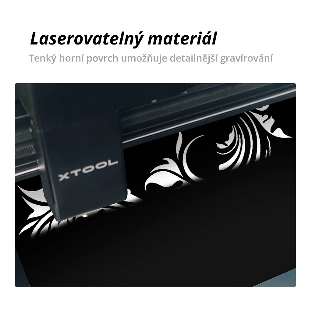 Černý laserový gravírovací dvoubarevný plastový list 1,3mm (5ks)