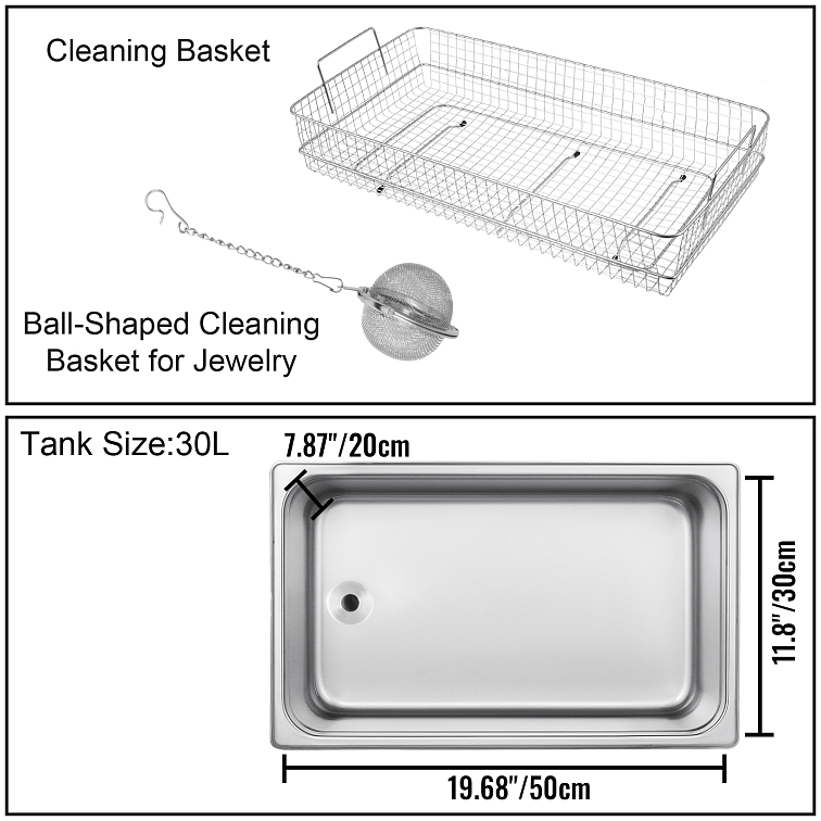 Ultrazvukový čistič 30L - Dvoufrekvenční