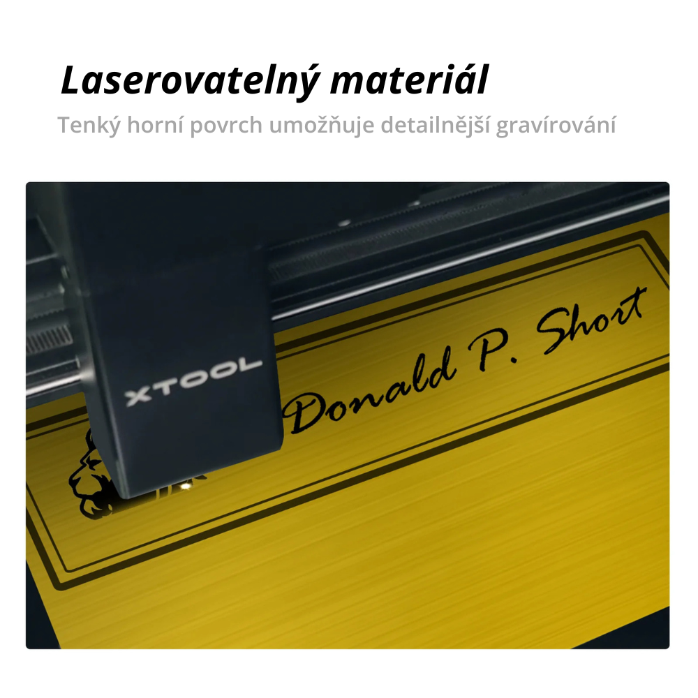 Zlatý laserový gravírovací dvoubarevný plastový list 1,3mm (5ks)