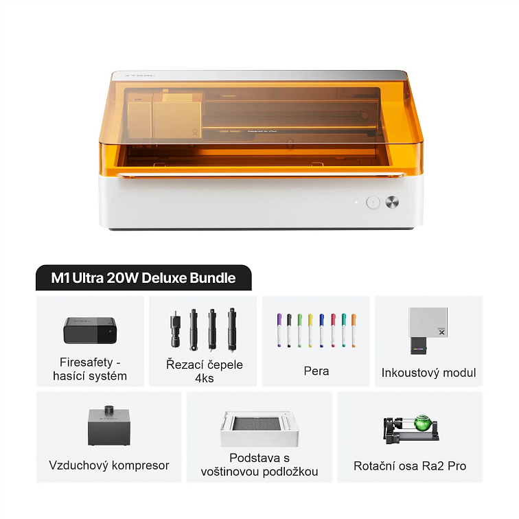 xTool M1 Ultra - Světově první řemeslný stroj 4 v 1 - DELUXE sada