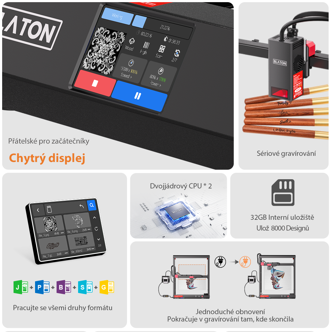 BLATON Nexus One 20W - Gravírovací laser