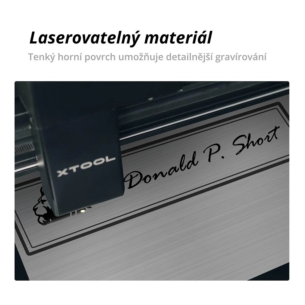 Stříbrný laserový gravírovací dvoubarevný plastový list 1,3mm (5ks)