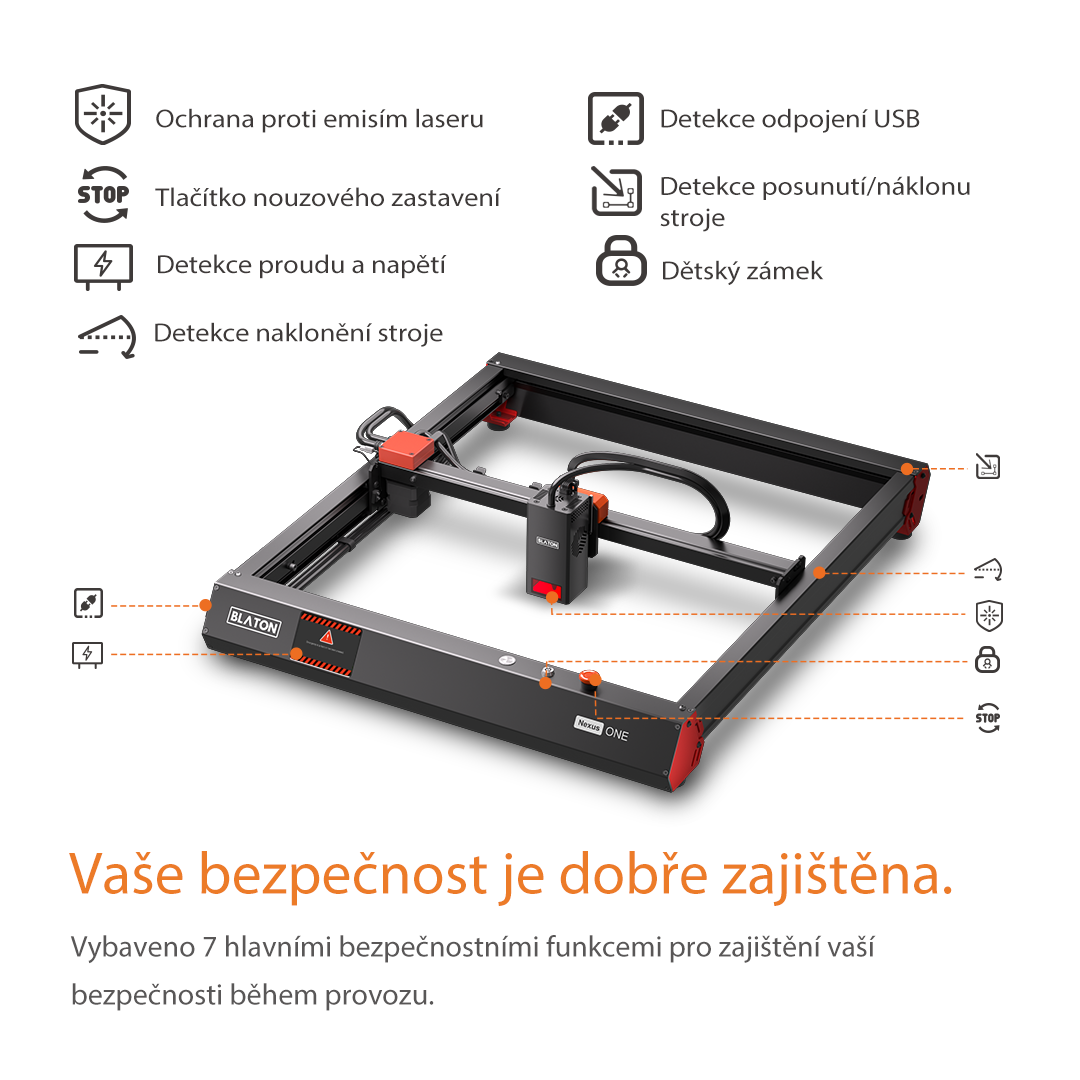 BLATON Nexus One 20W - Gravírovací laser