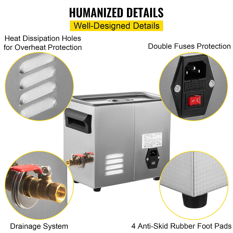 Ultrazvukový čistič 6L - Dvoufrekvenční