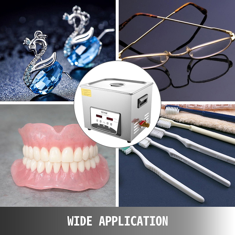 Ultrazvuková čistička 10L s funkcí degas (zabraňuje opětovné oxidaci)