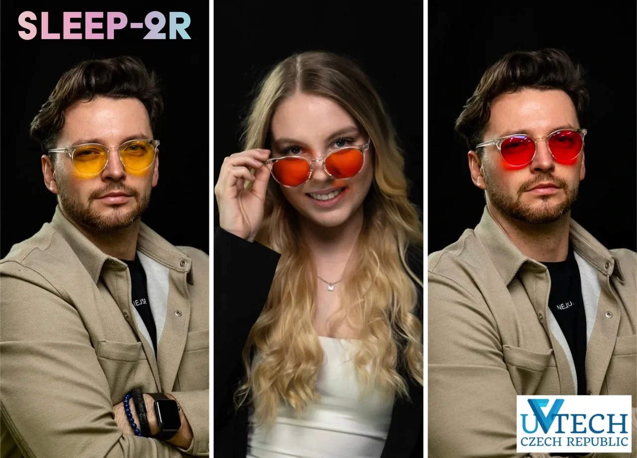 SLEEP-2R štýlové okuliare proti modrému a zelenému svetlu