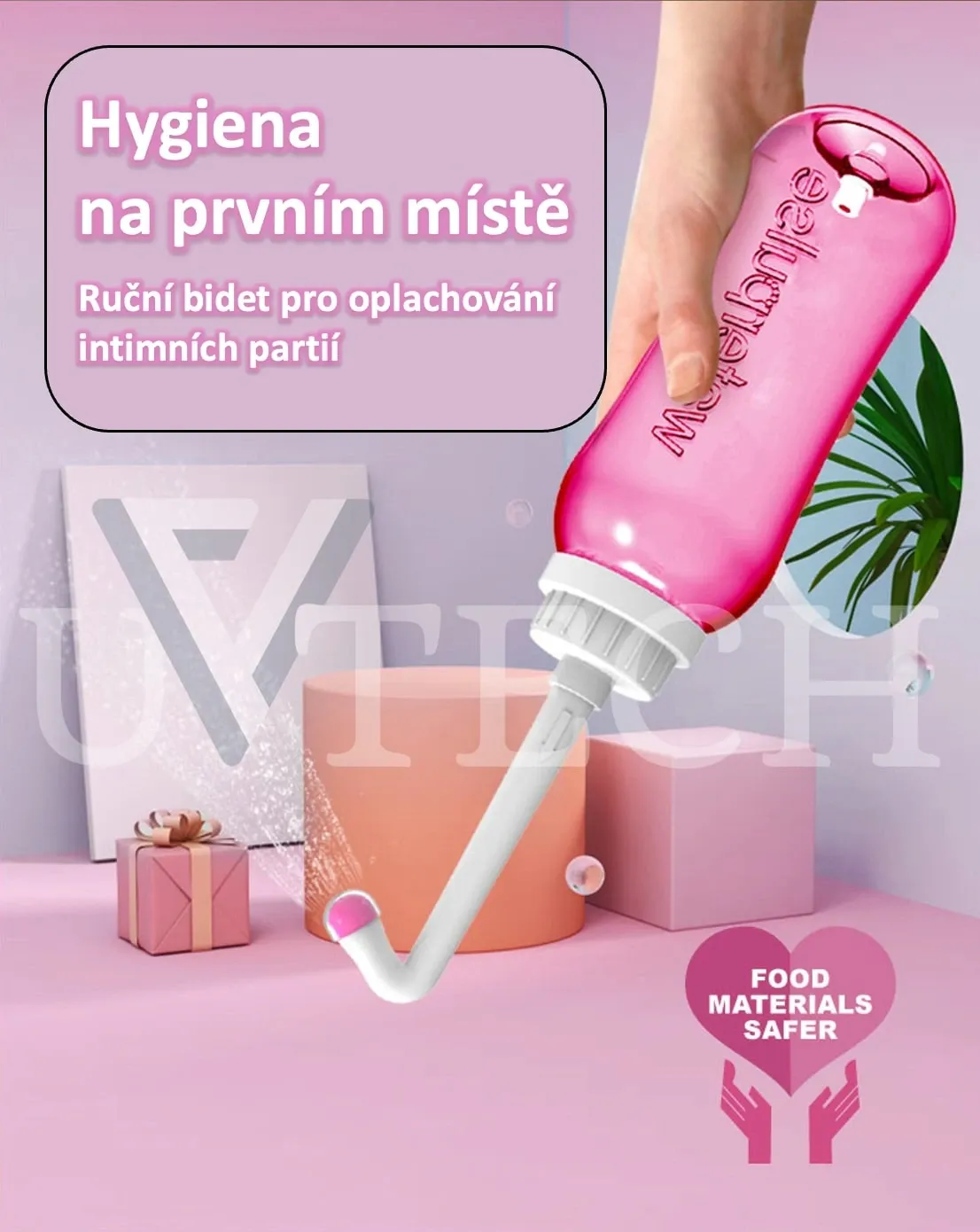 Waterpulse ED-550 prenosný bidet - ružový