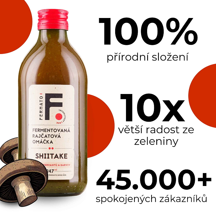 Fermentovaná rajčatová omáčka - Shiitake 347ml