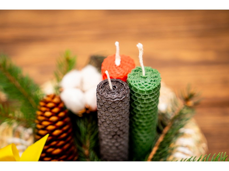 SVÍČKA ZE VČELÍHO VOSKU - velká