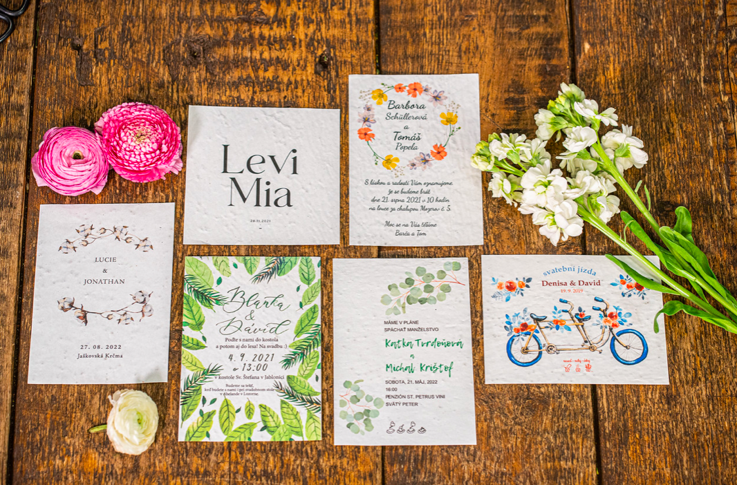 ROSTOUCÍ PAPÍR – Svatební oznámení