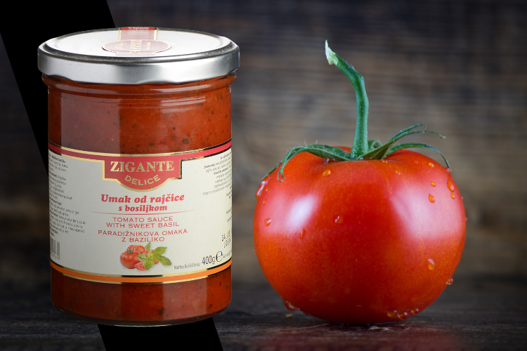 Zigante Rajčatová omáčka s bazalkou 400g