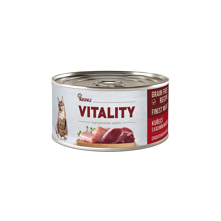 Akinu VITALITY kuřecí s kachním masem pro kočky 70 g