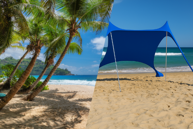 Přístřešek na pláž Shade Aluminium s UV 50+ - 200x210x150 cm