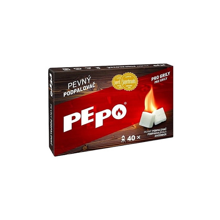 Pe-Po Pevný podpalovač - krabička, 40 podpalů