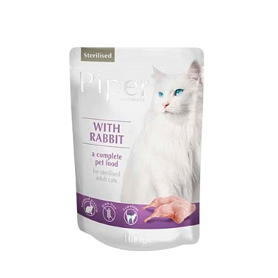 PIPER CAT S KRÁLÍKEM STERILISED 100 g