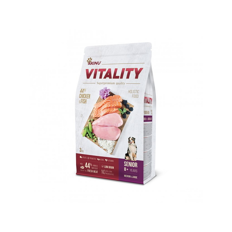 Akinu VITALITY pes štěně malé/střední - kachna a ryba 3kg