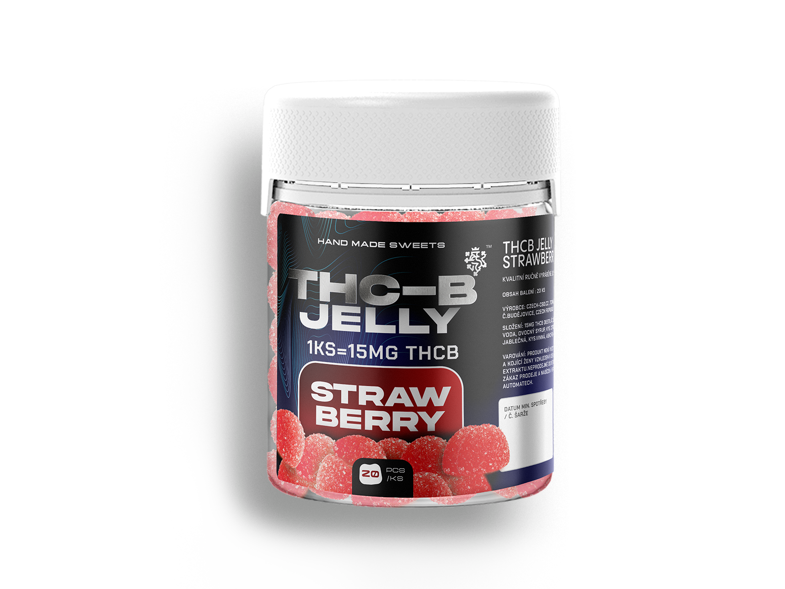 THC-B Jelly 300mg Jahoda 20ks