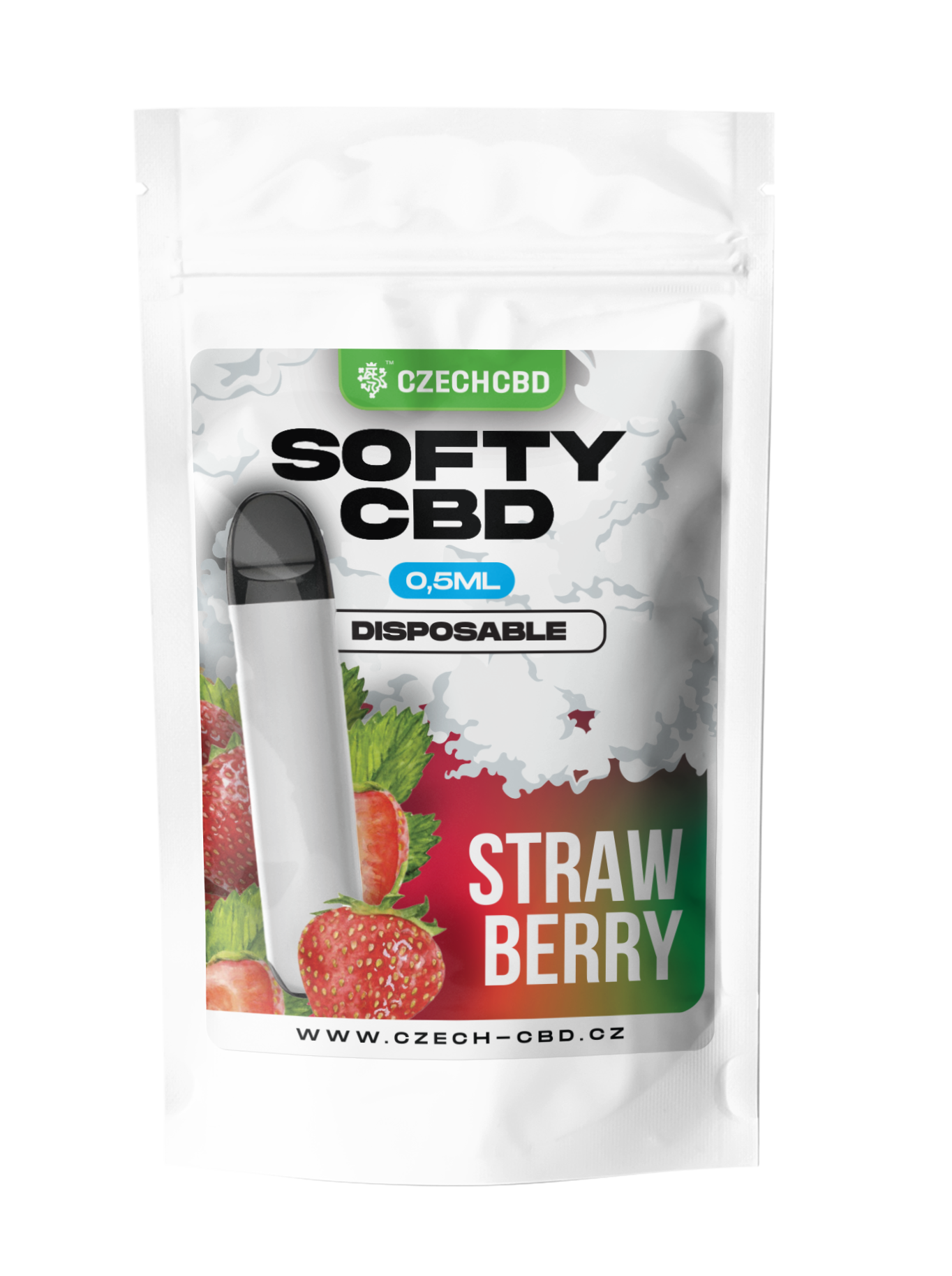 Jednorázové Softy CBD Strawberry 0,5ml