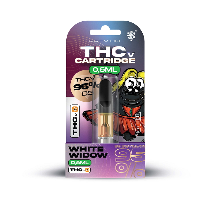 Extra strong 95% d9 THCv cartridge 60% White Widow 0.5ml