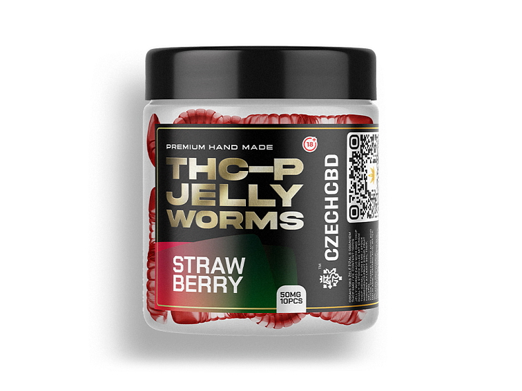THCP Jelly worms - Jahoda 50mg, 10ks