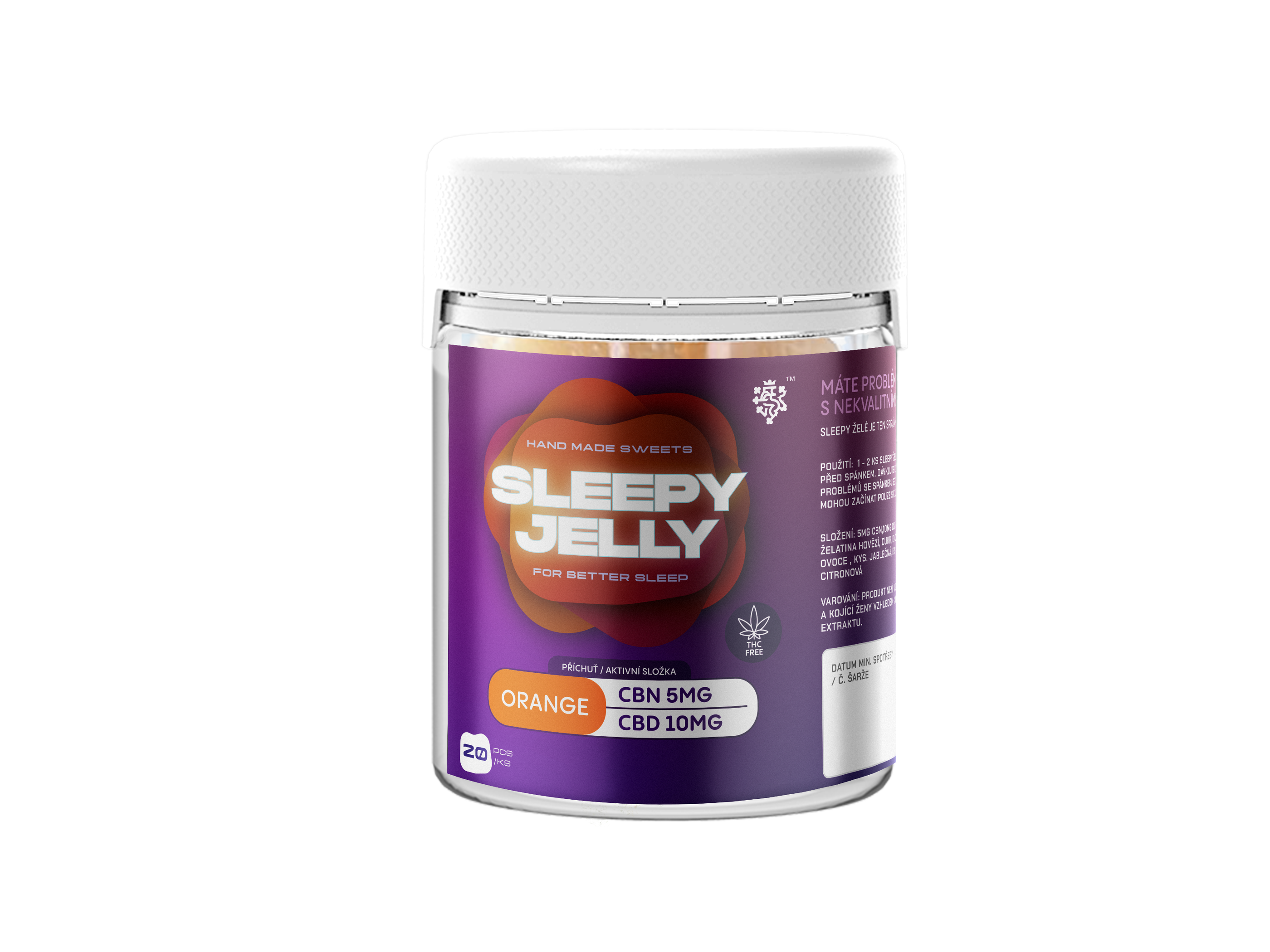 Sleepy Jelly CBN/CBD - pomeranč 20ks