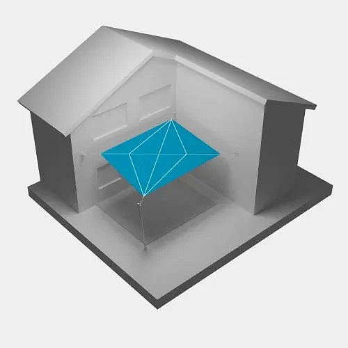 Sluneční rolovací plachta solaria FURL trojúhelník