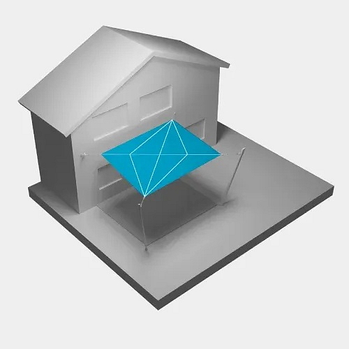Sluneční rolovací plachta solaria FURL trojúhelník