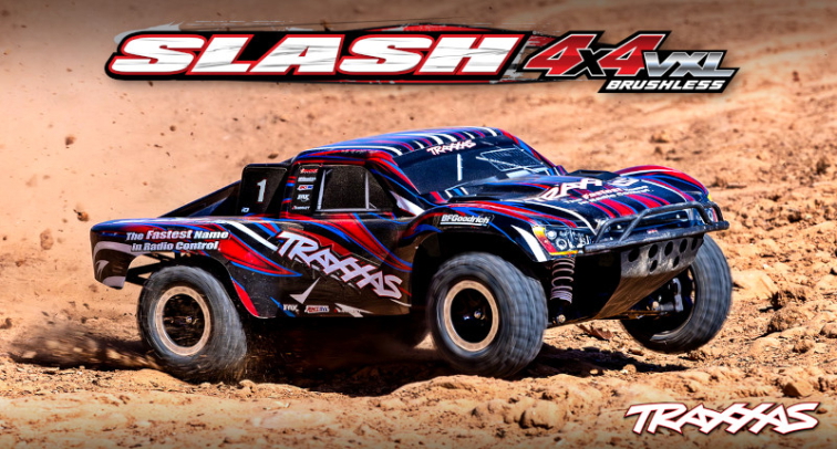 Traxxas Slash 1:10 HD VXL 4WD RTR modrý
