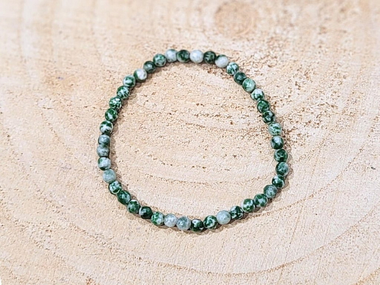 Achát stromečkový - náramek; 4mm - fasetovaný