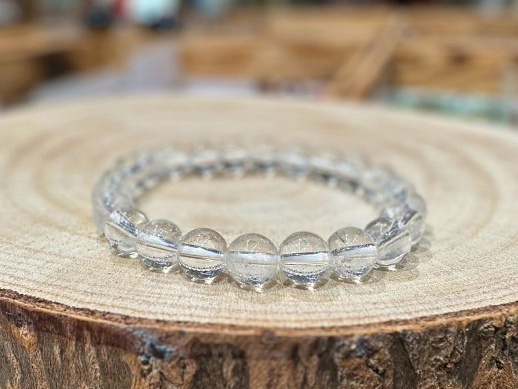 Křišťál - náramek, 8mm